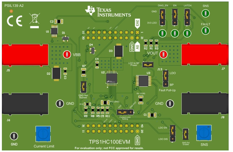 Texas Instruments TPS1HC100EVM Evaluation Board